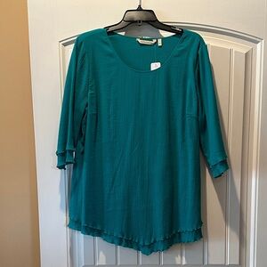 Soft Surroundings Teal Tunic Top
